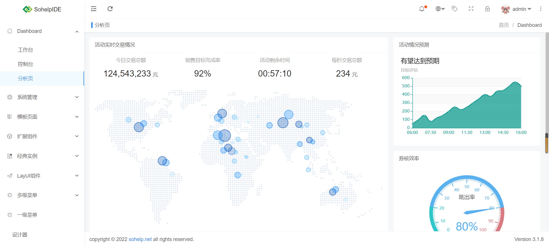 SohelpExtjs 管理后台截图